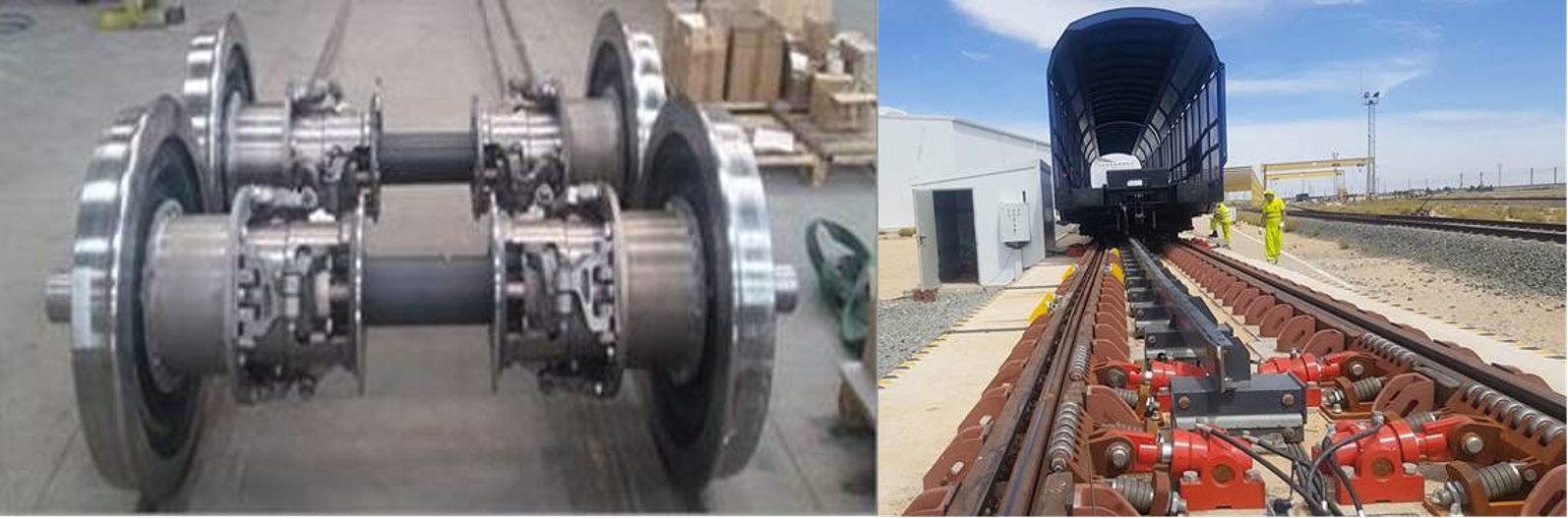 The freight wagons system with interchangeable gauge